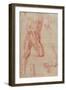 Study of a Male Nude, Stretching Upwards-Michelangelo Buonarroti-Framed Giclee Print