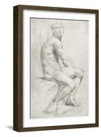 Study of a Male Nude-Annibale Carracci-Framed Giclee Print