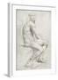Study of a Male Nude-Annibale Carracci-Framed Giclee Print