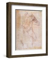 Study of a Male Nude-Michelangelo Buonarroti-Framed Giclee Print