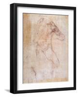 Study of a Male Nude-Michelangelo Buonarroti-Framed Giclee Print