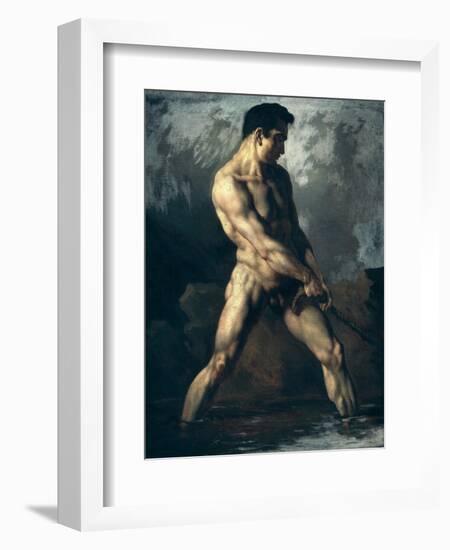 Study of a Male Nude-Théodore Géricault-Framed Giclee Print