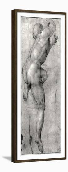 Study of a Male Nude-Michelangelo Buonarroti-Framed Giclee Print