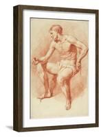 Study of a Male Nude-Adriaen van de Velde-Framed Giclee Print