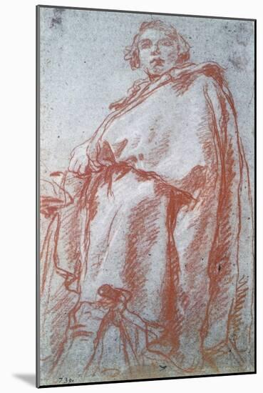 Study of a Man, 18th Century-Giovanni Battista Tiepolo-Mounted Giclee Print