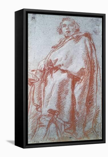 Study of a Man, 18th Century-Giovanni Battista Tiepolo-Framed Stretched Canvas