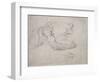 Study of a Man Rising from the Ground-Michelangelo Buonarroti-Framed Giclee Print