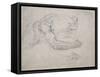 Study of a Man Rising from the Ground-Michelangelo Buonarroti-Framed Stretched Canvas