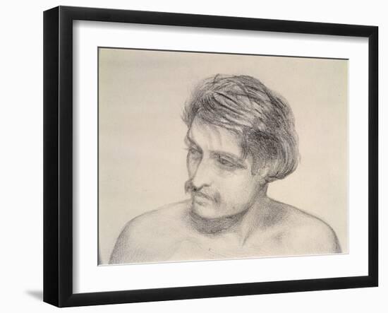 Study of a Man's Head-Robert Braithwaite Martineau-Framed Giclee Print