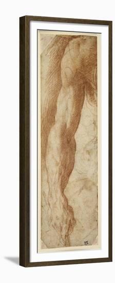 Study of a Man's Right Arm, His Hand Holding a Stick-Parmigianino-Framed Premium Giclee Print