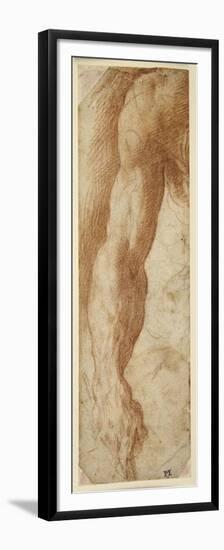 Study of a Man's Right Arm, His Hand Holding a Stick-Parmigianino-Framed Premium Giclee Print
