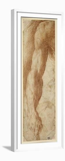 Study of a Man's Right Arm, His Hand Holding a Stick-Parmigianino-Framed Premium Giclee Print