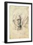 Study of a Man Shouting-Michelangelo Buonarroti-Framed Giclee Print