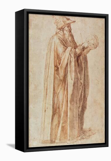 Study of a Man-Michelangelo Buonarroti-Framed Stretched Canvas