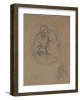 Study of a Mother and Her Child-Charles West Cope-Framed Giclee Print