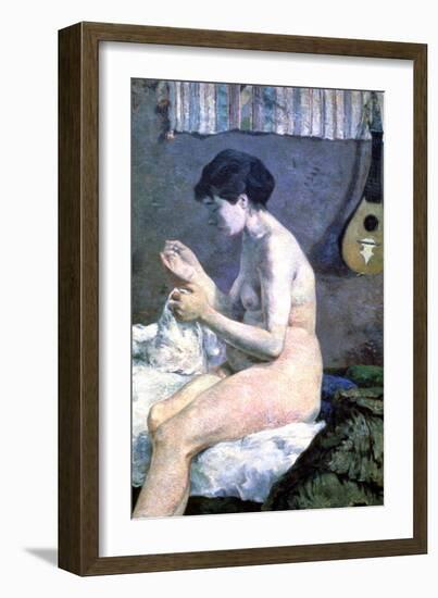 Study of a Nude, 1880-Paul Gauguin-Framed Giclee Print