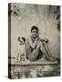 Study of a Nude Boy with Dog, C.1901-Wilhelm Von Gloeden-Stretched Canvas