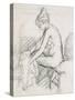 Study of a Nude Female, Seated, Drying Her Right Foot-Harold Gilman-Stretched Canvas