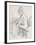 Study of a Nude Female, Seated, Drying Her Right Foot-Harold Gilman-Framed Giclee Print