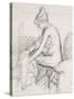 Study of a Nude Female, Seated, Drying Her Right Foot-Harold Gilman-Stretched Canvas