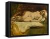 Study of a Nude Female Sleeping-William Etty-Framed Stretched Canvas