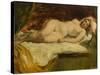 Study of a Nude Female Sleeping-William Etty-Stretched Canvas