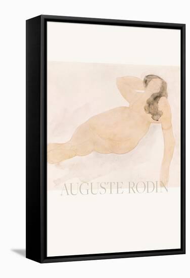 Study of a Nude (Lying on Side)-Auguste Rodin-Framed Stretched Canvas