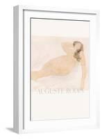 Study of a Nude (Lying on Side)-Auguste Rodin-Framed Giclee Print