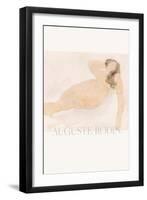 Study of a Nude (Lying on Side)-Auguste Rodin-Framed Premium Giclee Print