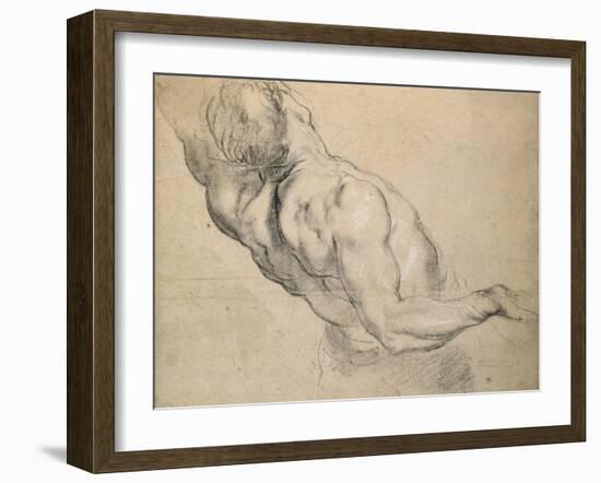 Study of a Nude Male Torso-Peter Paul Rubens-Framed Giclee Print