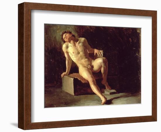 Study of a Nude Man-Théodore Géricault-Framed Giclee Print
