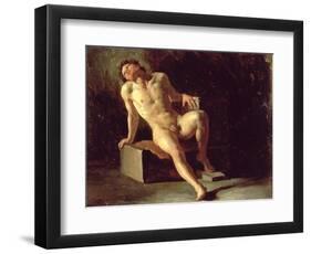 Study of a Nude Man-Théodore Géricault-Framed Giclee Print