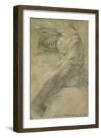 Study of a Nude Man-Annibale Carracci-Framed Giclee Print