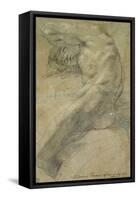 Study of a Nude Man-Annibale Carracci-Framed Stretched Canvas