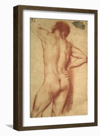 Study of a Nude Man-Annibale Carracci-Framed Giclee Print