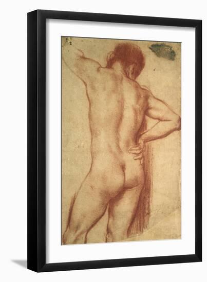 Study of a Nude Man-Annibale Carracci-Framed Giclee Print