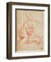 Study of a Nude (Red Chalk on Paper)-Michelangelo Buonarroti-Framed Giclee Print