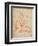 Study of a Nude (Red Chalk on Paper)-Michelangelo Buonarroti-Framed Giclee Print
