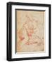 Study of a Nude (Red Chalk on Paper)-Michelangelo Buonarroti-Framed Giclee Print