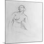 Study of a Nude Woman, 1915 (Charcoal on Paper)-Isaac Rosenberg-Mounted Giclee Print