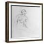 Study of a Nude Woman, 1915 (Charcoal on Paper)-Isaac Rosenberg-Framed Giclee Print