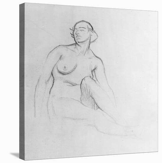 Study of a Nude Woman, 1915 (Charcoal on Paper)-Isaac Rosenberg-Stretched Canvas
