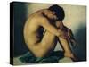 Study of a Nude Young Man, 1836-Hippolyte Flandrin-Stretched Canvas