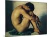 Study of a Nude Young Man, 1836-Hippolyte Flandrin-Mounted Giclee Print