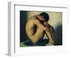 Study of a Nude Young Man, 1836-Hippolyte Flandrin-Framed Premium Giclee Print