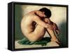 Study of a Nude Young Man, 1836-Hippolyte Flandrin-Framed Stretched Canvas