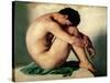 Study of a Nude Young Man, 1836-Hippolyte Flandrin-Stretched Canvas