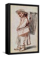 Study of a Pedlar from the Auvergne-Jean Antoine Watteau-Framed Stretched Canvas