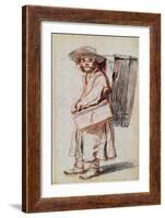 Study of a Pedlar from the Auvergne-Jean Antoine Watteau-Framed Giclee Print