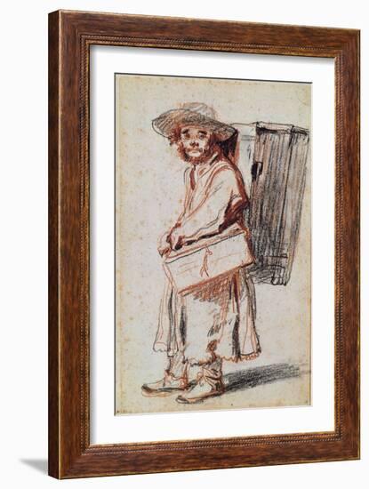 Study of a Pedlar from the Auvergne-Jean Antoine Watteau-Framed Giclee Print